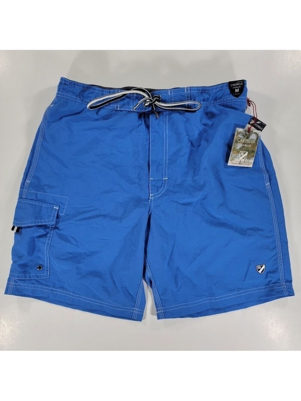 NWT DANIEL CREMIEUX Swimwear Trunks Shorts Drawstring Men's Medium Cargo Lined